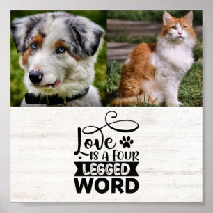 Personalized Two Photo Pet Poster