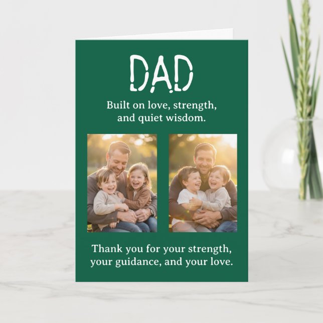 Personalized Two Photo Template Father's Day  (Front)