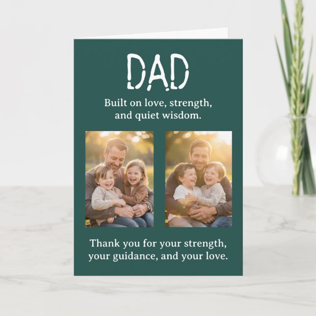 Personalized Two Photo Template Father's Day  (Front)