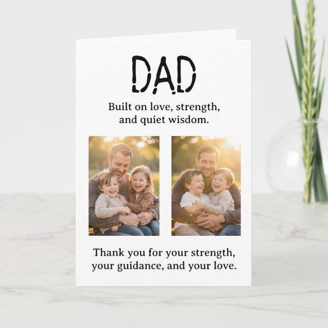 Personalized Two Photo Template Father's Day  (Front)