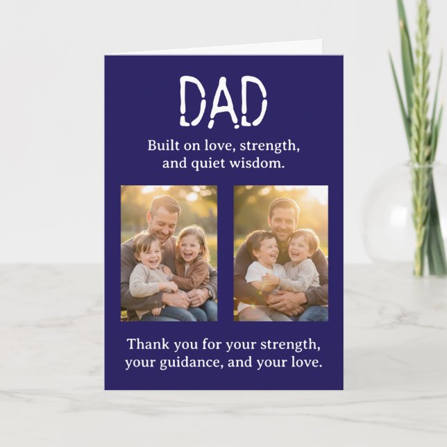 Personalized Two Photo Template Father's Day  (Front)