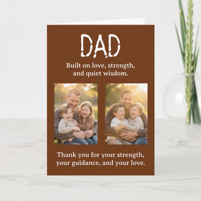 Personalized Two Photo Template Father's Day  (Front)