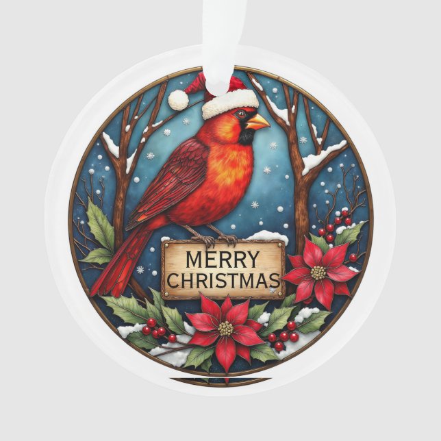 Personalized Two-Sided Cardinal Ornament  (Front)