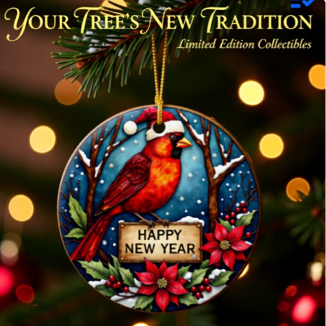 Personalized Two-Sided Cardinal Ornament  (Creator Uploaded)