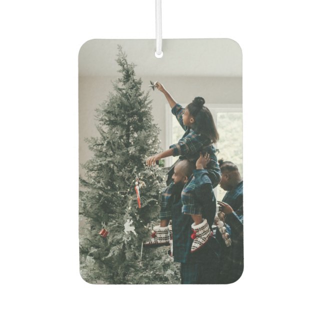 Personalized Two Sided Family Christmas Photo  Air Freshener (Front)