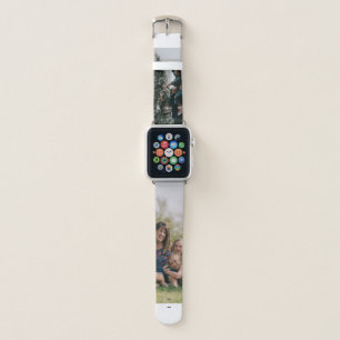 Personalized Two Sided Family Christmas Photo Apple Watch Band