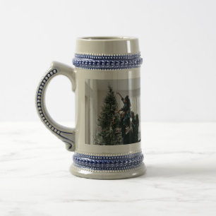 Personalized Two Sided Family Christmas Photo  Beer Stein
