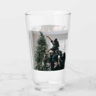 Personalized Two Sided Family Christmas Photo  Glass