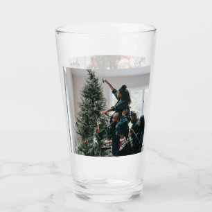 Personalized Two Sided Family Christmas Photo  Glass