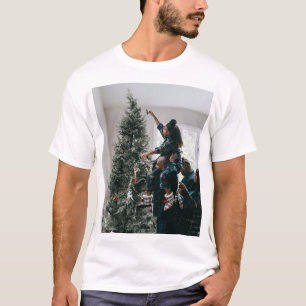 Personalized Two Sided Family Christmas Photo  T-Shirt