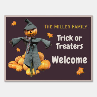 Personalized Two-Sided Halloween Welcome Sign