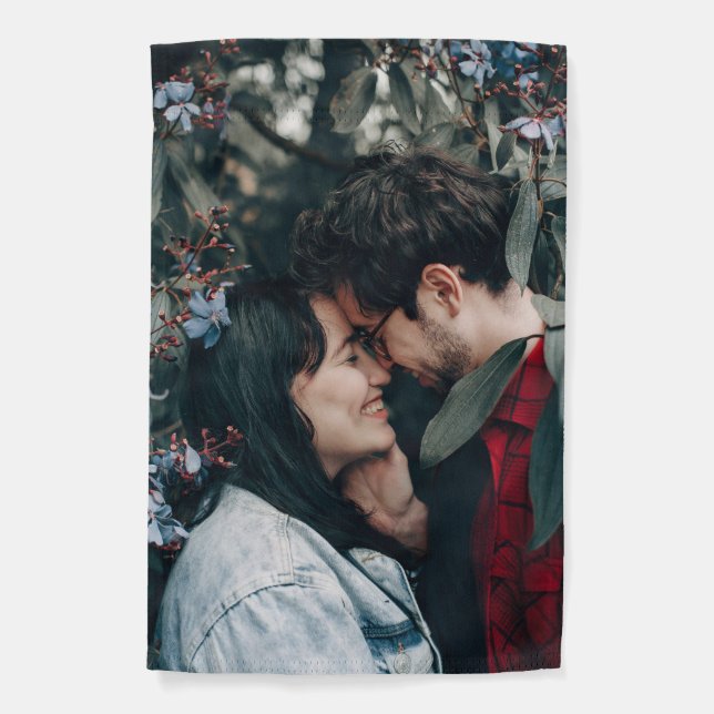 Personalized Two Sided Photo Garden Flag (Front)