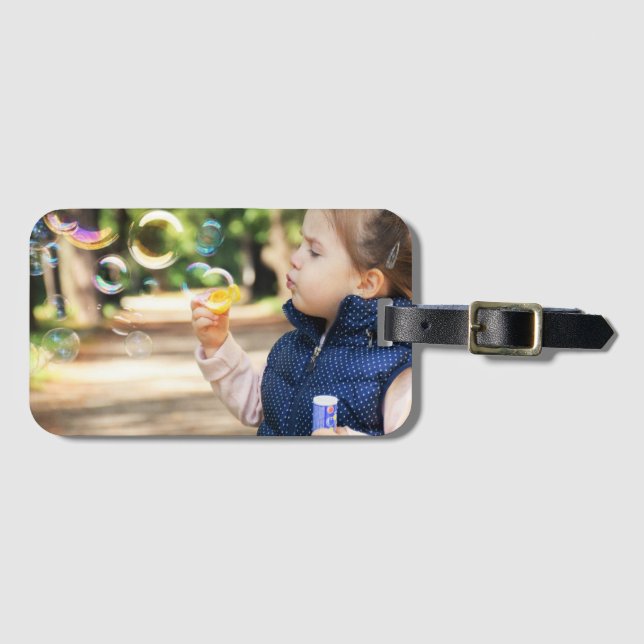 Personalized Two Sided Photo  Luggage Tag (Front Horizontal)