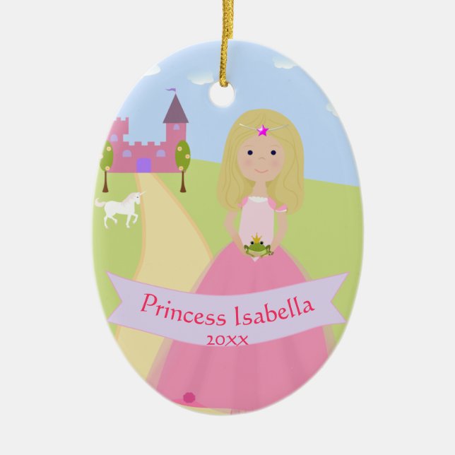 Personalized Two Sided Princess Ornament (Front)