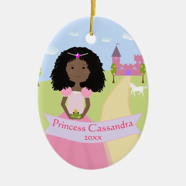 Personalized Two Sided Princess Ornament (Front)
