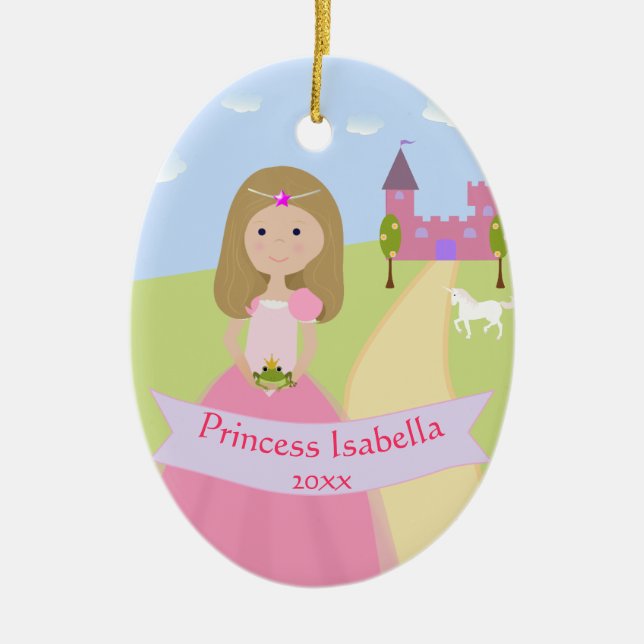 Personalized Two Sided Princess Ornament (Front)