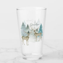 Personalized Two Stag Deer in Winter Woodland