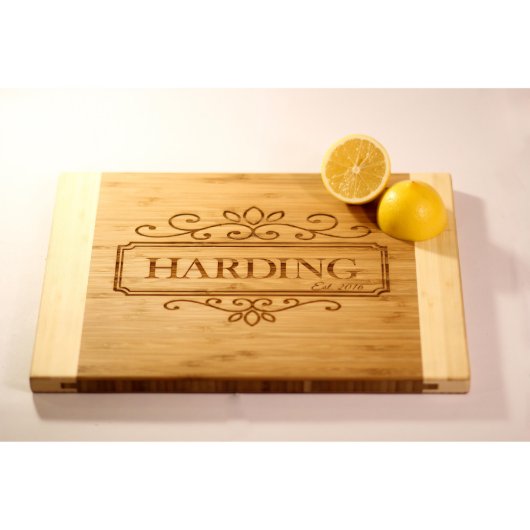 Personalized Two-Tone Cutting Board - Harding (Top)