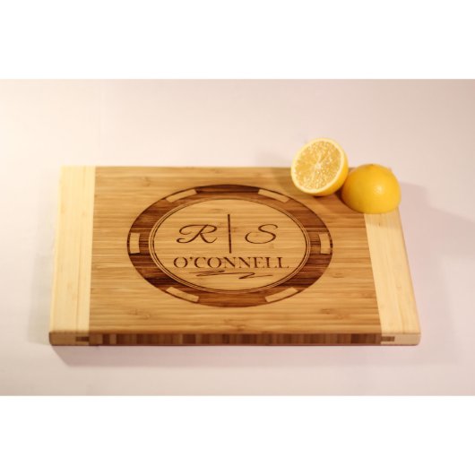 Personalized Two-Tone Cutting Board - O'Connell (Front)