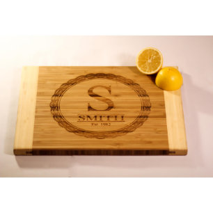Personalized Two-Tone Cutting Board - Smith Design