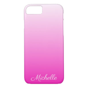 Personalized two-tone gradient ombre hot pink iPhone 8/7 case