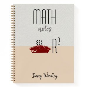 Personalized Two Tone Math Notes Notebook