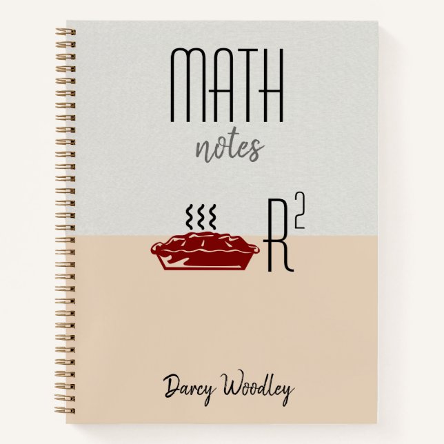 Personalized Two Tone Math Notes Notebook (Front)