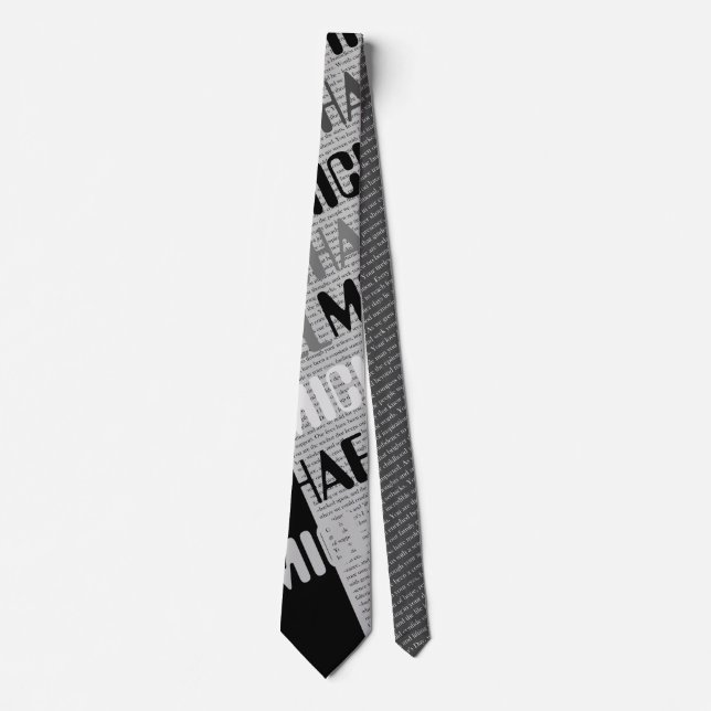 Personalized Typographic Design for Dad Neck Tie (Front)
