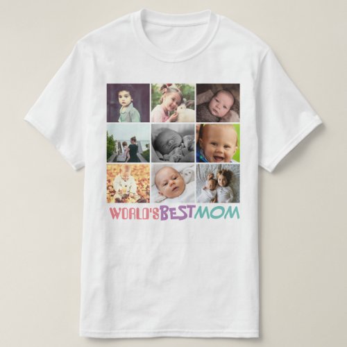 Personalized typography and photo worlds best T_Shirt