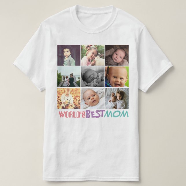 Personalized typography and photo world's best T-Shirt (Design Front)