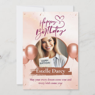 Personalized Typography Birthday Card