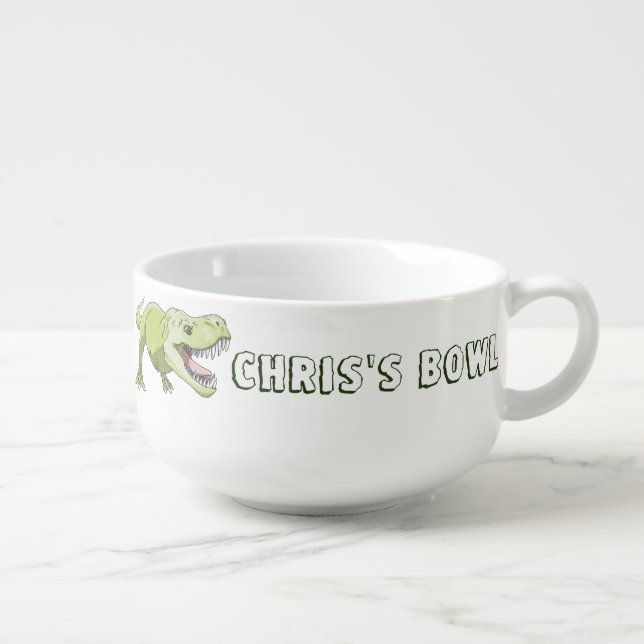 Personalized Tyrannosaurus-Rex Bowl (Left)