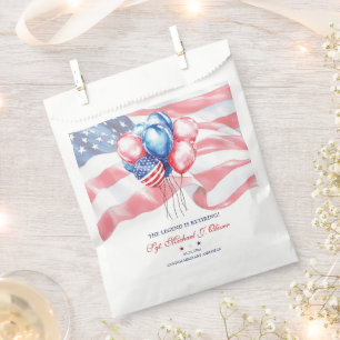 Personalized U.S. Military Retirement Favor Bag