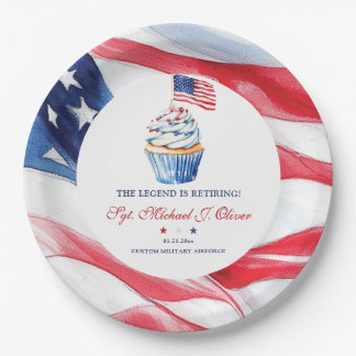 Personalized U.S. Military Retirement Paper Plates