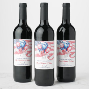 Personalized U.S. Military Retirement Wine Label