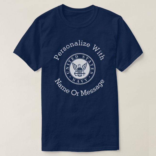 Personalized U.S. Navy Emblem T-Shirt (Design Front)