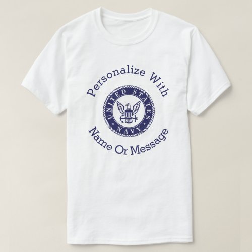 Personalized US Navy Emblem T_Shirt