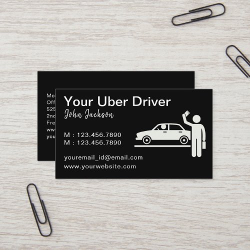  Personalized Uber Driver QR Code  Business Card