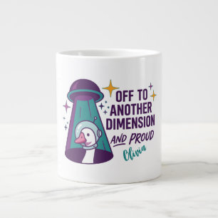 Personalized UFO Goose Mug, Funny Space Gift Giant Coffee Mug