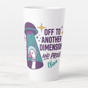Personalized UFO Goose Mug, Funny Space Gift Latte Mug