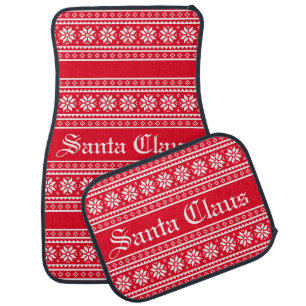 Personalized Ugly Christmas Sweater car mat set