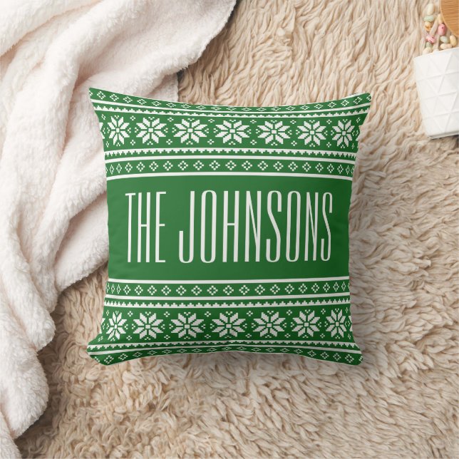 Personalized UGLY CHRISTMAS SWEATER throw pillows (Blanket)