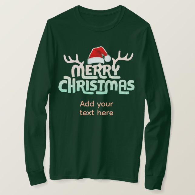 Personalized Ugly Christmas T-Shirts (Design Front)