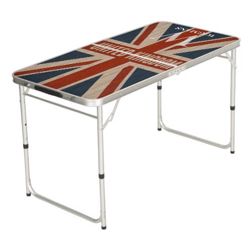 Personalized UK Flag Beer Pong Table