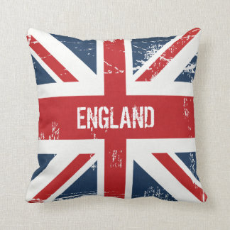 Personalized UK Flag Union Jack Monogram Name Throw Pillow