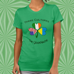 Personalized Ukraine Ireland USA Shamrock Women’s T-Shirt