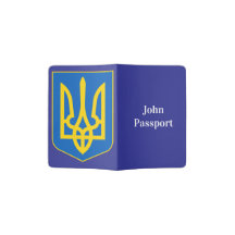 Personalized Ukrainian Trident Passport Holder