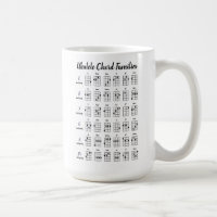 Personalized Ukulele Chord Charts Uke Chords Black