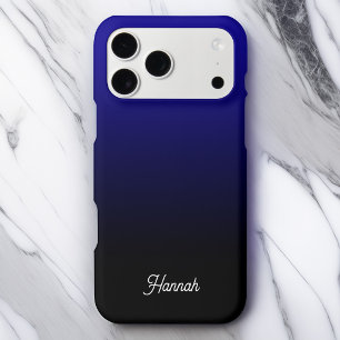 Personalized Ultramarine Black Ombre iPhone 17 Pro Max Case