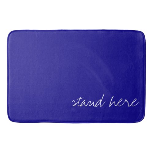 Personalized Ultramarine Blue Bath Mat